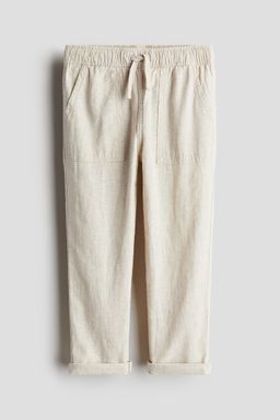 H&M - Boys Beige Linen-Blend Joggers