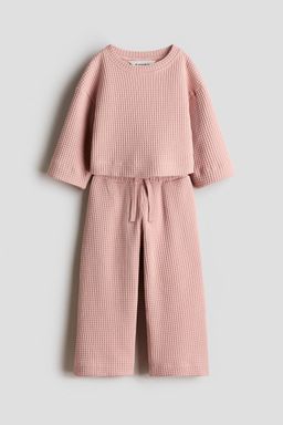 H&M - Girls 2-Piece Waffled Jersey Set