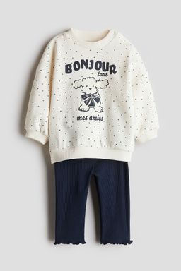H&M - Girls 2-Piece Print-Motif Set