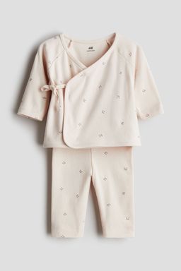 H&M - Boys & Girls 2-Piece Wrapover Top And Leggings Set