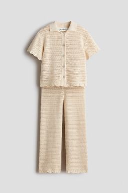 H&M - Girls 2-Piece Pointelle-Knit Cotton Set