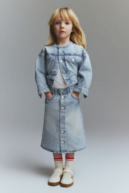 H&M - Girls Blue A-Line Denim Skirt