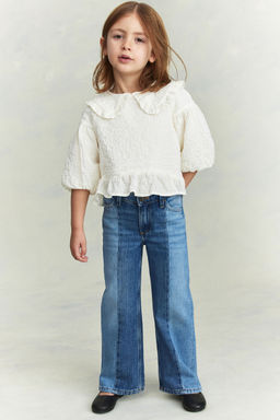 H&M - Girls Blue Straight Leg Jeans