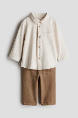 H&M - Boys 2-Piece Shirt And Jeans Set