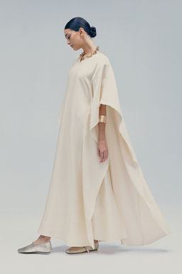 H&M - Women Beige Shimmering Kaftan Dress