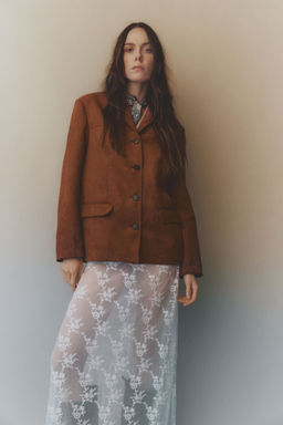 H&M - Women White Long Lace Skirt