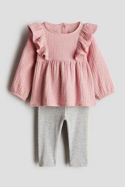 H&M - Girls 2-Piece Blouse And Leggings Set