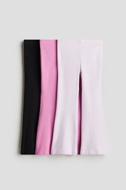 H&M - Girls 3-Pack Flared Cotton Leggings