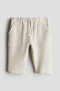 H&M - Boys Beige Waffled Jersey Joggers