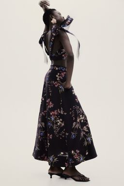 H&M - Women Black Long Flared Skirt