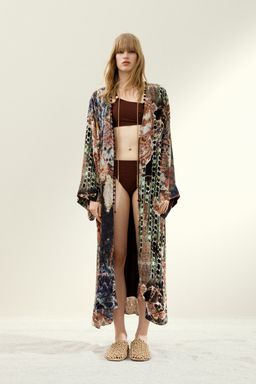 H&M - Women Brown Cra pe Kaftan