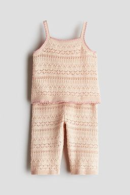 H&M - Girls 2-Piece Crochet-Look Cotton Set