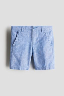 H&M - Boys Blue Linen-Blend Chino Shorts