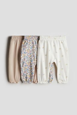 H&M - Girls 3-Pack Cotton Trousers