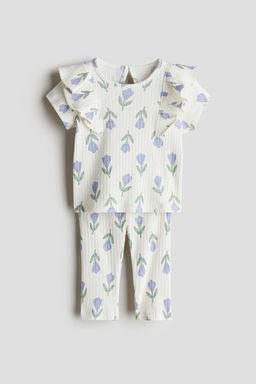 H&M - Girls 2-Piece Printed Cotton Set