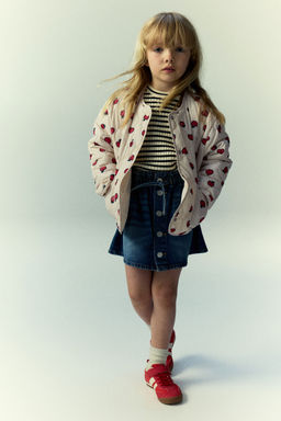 H&M - Girls White Quilted Jacket