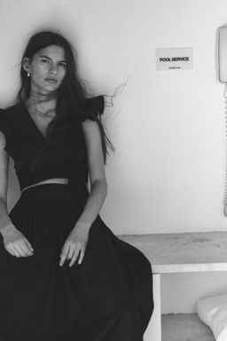 H&M - Women Black Poplin Maxi Skirt