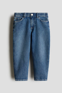 H&M - Girls Blue Loose-Fit Barrel Jeans