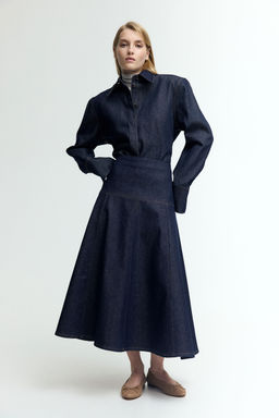 H&M - Women Blue A-Line Denim Skirt