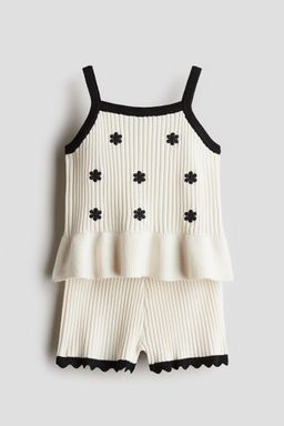 H&M - Girls 2-Piece Top And Shorts Set