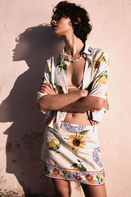 H&M - Women White Printed Mini Skirt