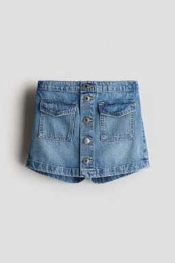 H&M - Girls Blue Cotton Denim Skort