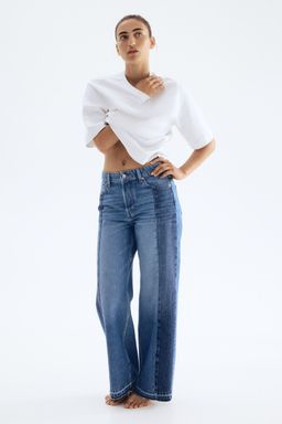 H&M - Women Blue Wide Regular Jeans