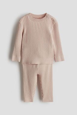 H&M - Girls 2-Piece Rib-Knit Cotton Set