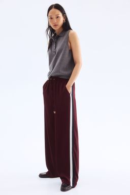 H&M - Women Red Side-Striped Track Pants