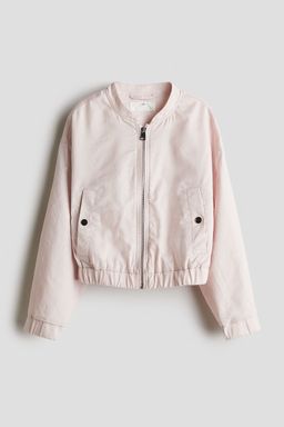 H&M - Girls Pink Linen-Blend Bomber Jacket
