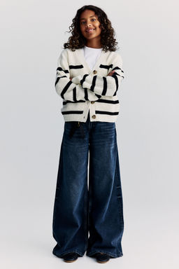 H&M - Girls Blue Wide Leg Jeans