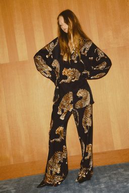 H&M - Women Black Satin Trousers