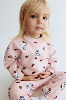 H&M - Girls Multi-Color 2-Piece Printed Sweatshirt Set