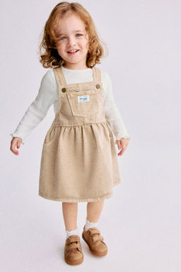 H&M - Girls 2-Piece Dungaree Dress And Top Set