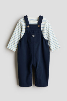 H&M - Boys 2-Piece Dungarees And Top Set