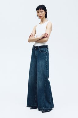 H&M - Women Blue Wide High Jeans