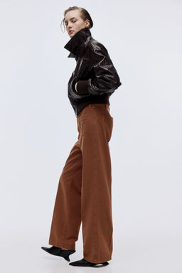 H&M - Women Orange Straight High Jeans