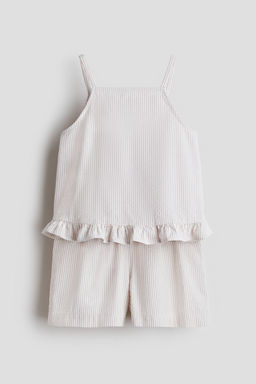 H&M - Girls 2-Piece Cotton Seersucker Set