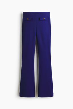 H&M - Women Blue Flared Ponte Di Roma Trousers