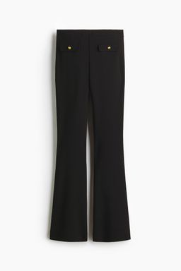 H&M - Women Black Flared Ponte Di Roma Trousers