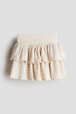 H&M - Girls Beige Printed Tiered Skort