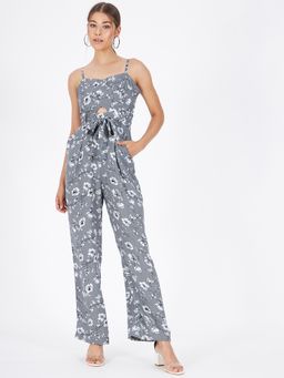 Kibo - Grey Polyester Jumpsuit For Women