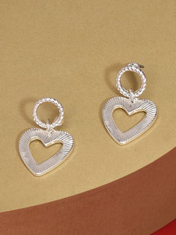 Accessorize London - Women's Tiny Heart Short Drop Earrings