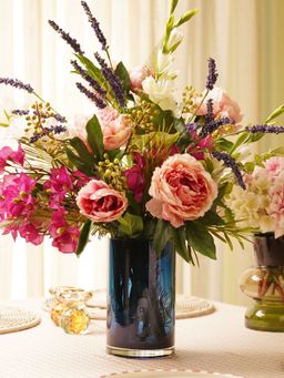 Pure Home + Living - Dark Blue Glass Cylindrical Vase