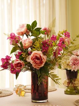 Pure Home + Living - Dark Red Glass Cylindrical Vase