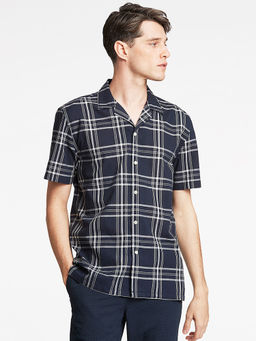 Ben Sherman - LINDBERGH Khaki Checked Cutaway Shirt