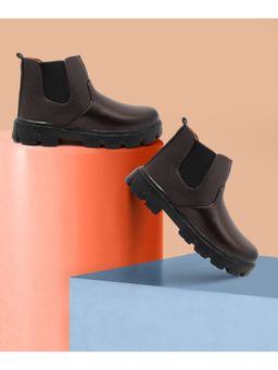 FREEPLAY - Boys Brown Ankle-Length Chelsea Boots