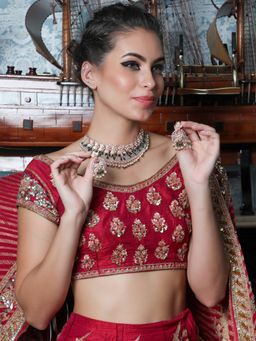 Odette - Designer Beads and Stones Necklace (Set of 2)