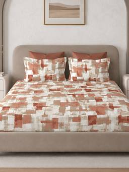 Sleeping Owls- because your sleep matters - Cotton 210TC King Fitted Bedsheet with 2 Pillow Covers