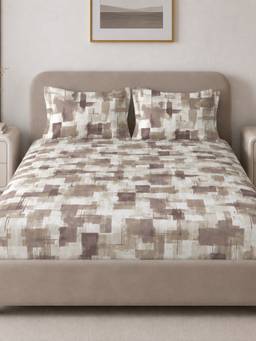 Sleeping Owls- because your sleep matters - Cotton 210TC King Fitted Bedsheet with 2 Pillow Covers